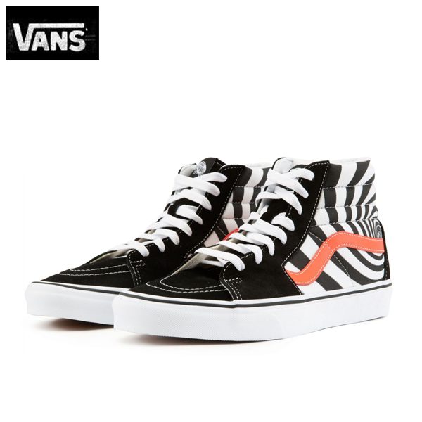 最先端 バンズvansヴァンズ靴スニーカーsk8 Hiスケートハイ Swirl Black Fiery Coral黒アメリカ買い付けvn0a4u3c2u1アメリカ買い付けusaモデル あす楽対応 楽ギフ 包装 0121 代引き手数料無料 Eduka Rs