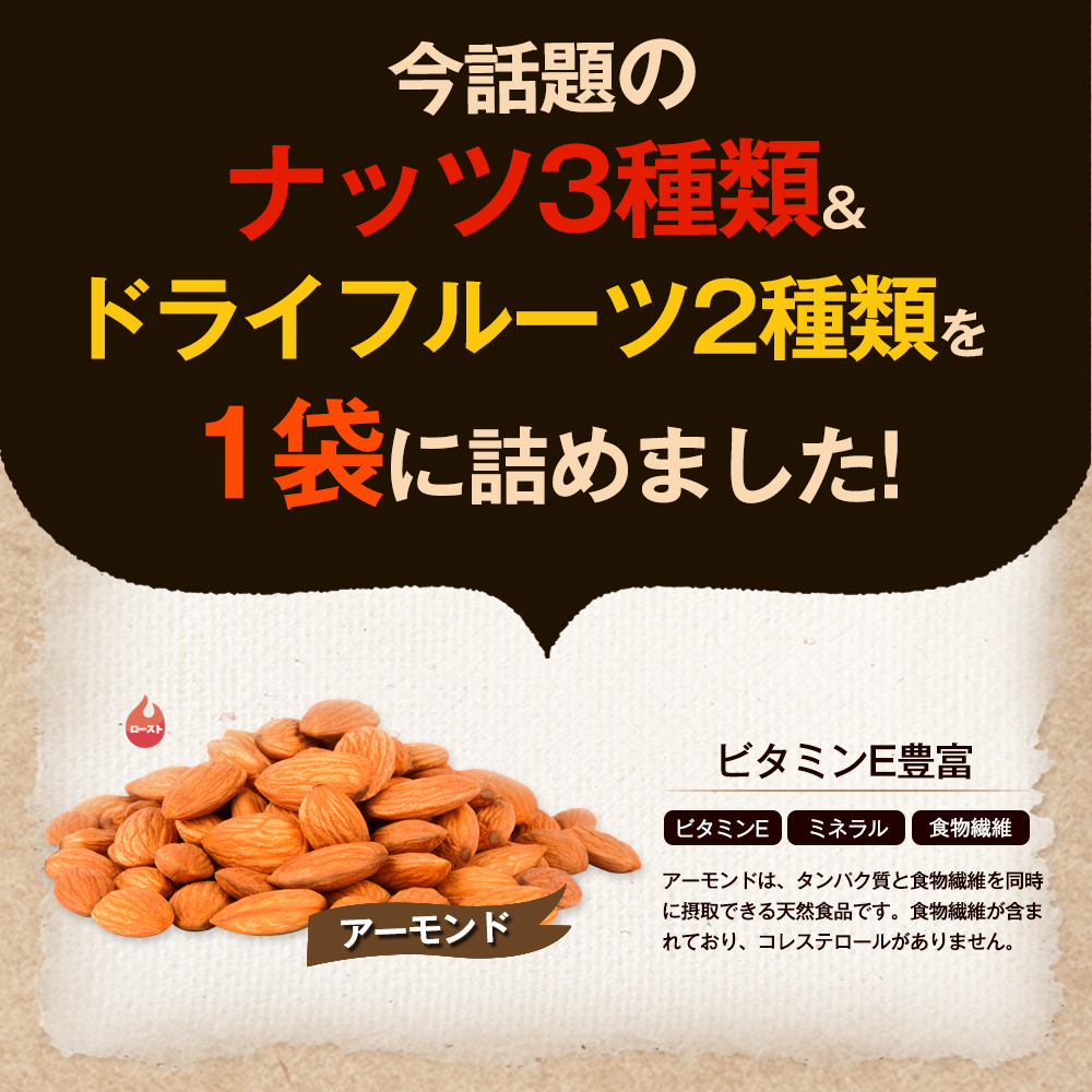 楽天市場 送料無料 デイリーナッツ Originalオリジナル 500g 25g 袋 個包装 小袋 アーモンド8g くるみ4 5g ヘーゼルナッツ4 5g レーズン4g クランベリー4g 無塩 保存料不使用 防災食品 非常食 保存食 備蓄食 Calinuts