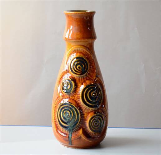【送料無料】ドイツ製 ヴィンテージ Bay Keramik Vase 花瓶 花器 ファットラバー ミッドセンチュリー フラワーベース アンティーク_260305