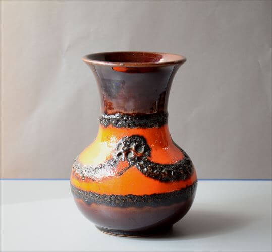 【送料無料】ドイツ製 ヴィンテージ Bay Keramik Fat Lava Vase 花瓶 花器 ファットラバー ミッドセンチュリー フラワーベース アンティーク_260305