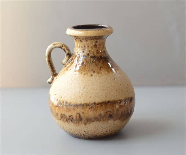 【貨物輸送無料】ＦＲＧ製 ヴィンテージ Scheurich Fat Lava Vase 花立て 花器 ファットラバー ミッドセンチュリー期 御花軍事基地 アンティーク_260529