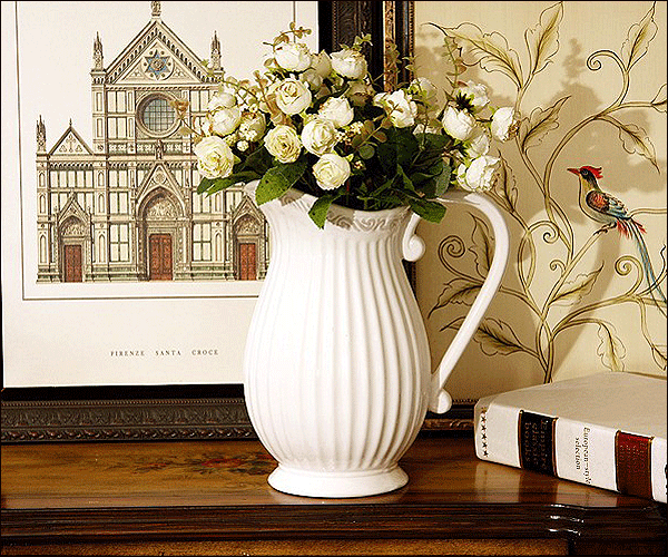 楽天市場 花瓶 花器 陶器 フラワーベース 北欧 花入れ アンティーク 大きな ホワイト 白 おしゃれ 雑貨calmhouse