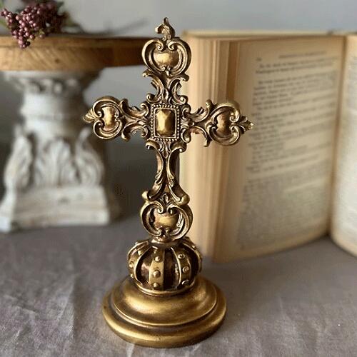 楽天市場】シルバークロス ラインストーンオブジェ ディスプレイ