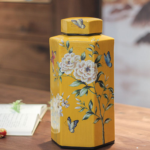 楽天市場】小物入れ 陶器 蓋付 壷 セラミック 飾り壺 ポッド 陶器置物