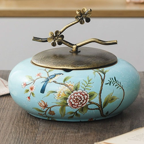 楽天市場】小物入れ 陶器 蓋付 壷 セラミック 飾り壺 ポッド 陶器置物