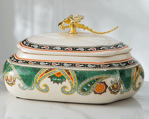 楽天市場】小物入れ 陶器 おしゃれ 真鍮 小鳥 シノワズリ 蓋付き