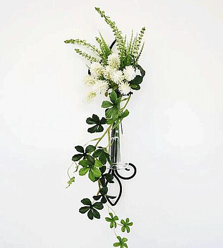 ★　作家による一点物掛花生　壁にかける一輪挿し　骨董品　レトロ ✲*ﾟ 壁掛け花瓶 wall base  3,000 yen (sold out