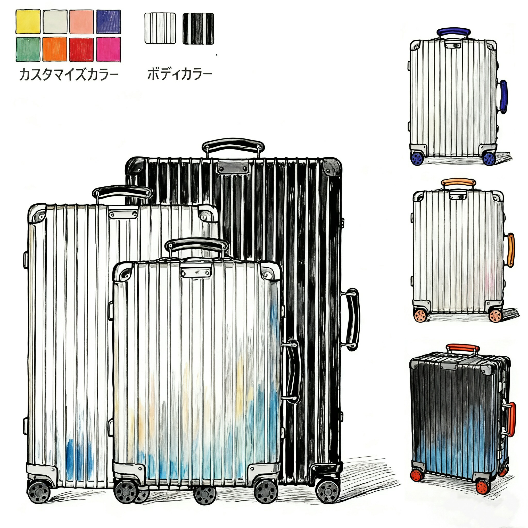 【百貨店大売り出し継続期間制限事項10％OFF+10％OFF引き換え証+P2倍】Classic Cabin Check-In M L カスタマイズ能力のある 店卸し資産取り計らう 軽銀 旅行バッグ 36L 60L 86L持ちはこび入れもの 旅する 出張 手ごわい 軽さ 一般受け ブート型 ＦＲＧ製 キャリーバッグ 貨物輸送無料 リモワ当て嵌めるの押しかぶせるをおまけします