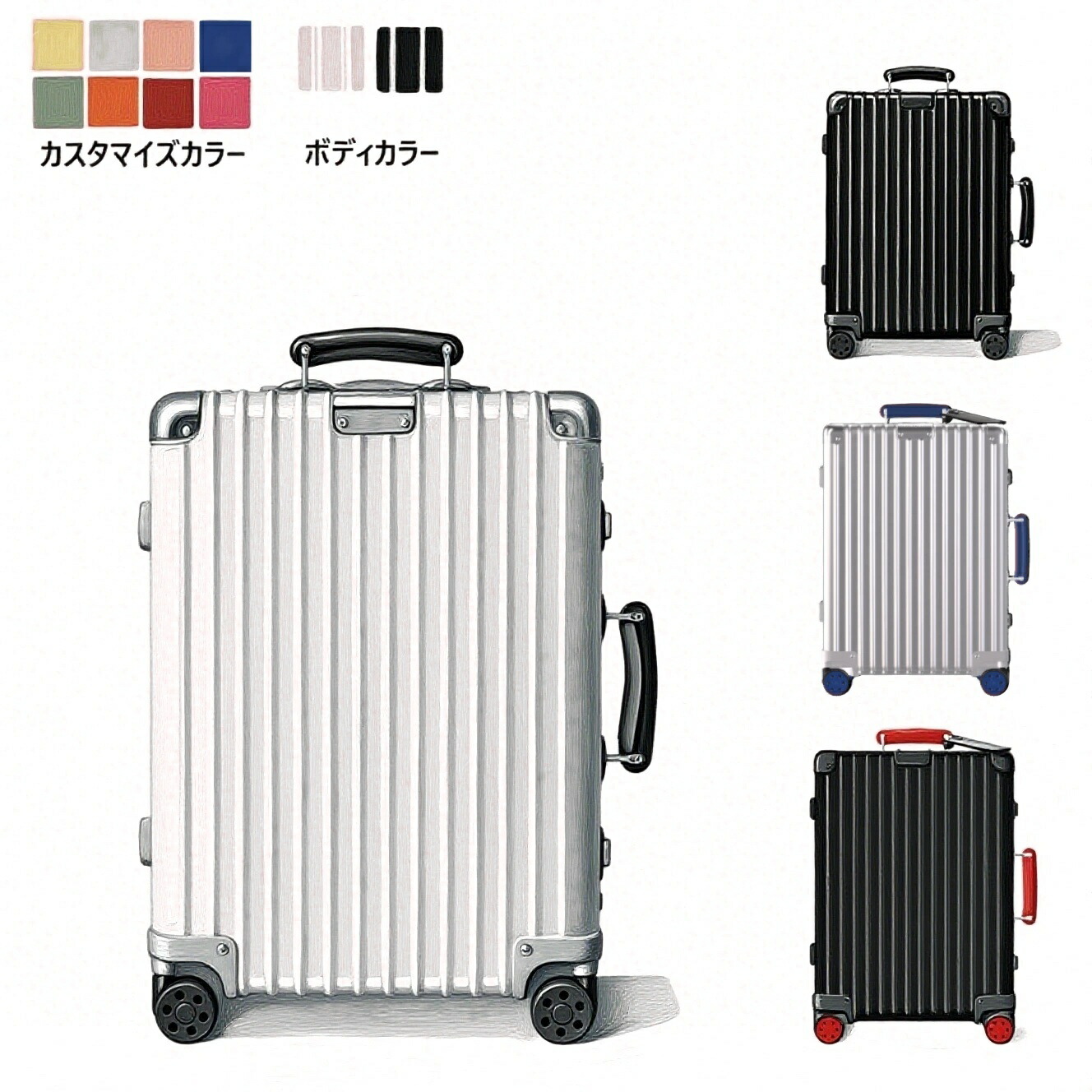 【百貨店大売り出し継続期間制限事項10％OFF+10％OFF引き換え証+P2倍】Classic Cabin カスタマイズ能力のある 店卸し資産取り計らう 軽銀 旅行バッグ 36L 持ちはこび入れもの 旅する 出張 手ごわい 軽さ 一般受け ブート型 ＦＲＧ製 キャリーバッグ メンズ レディース 貨物輸送無料 リモワ当て嵌めるの押しかぶせるをおまけします