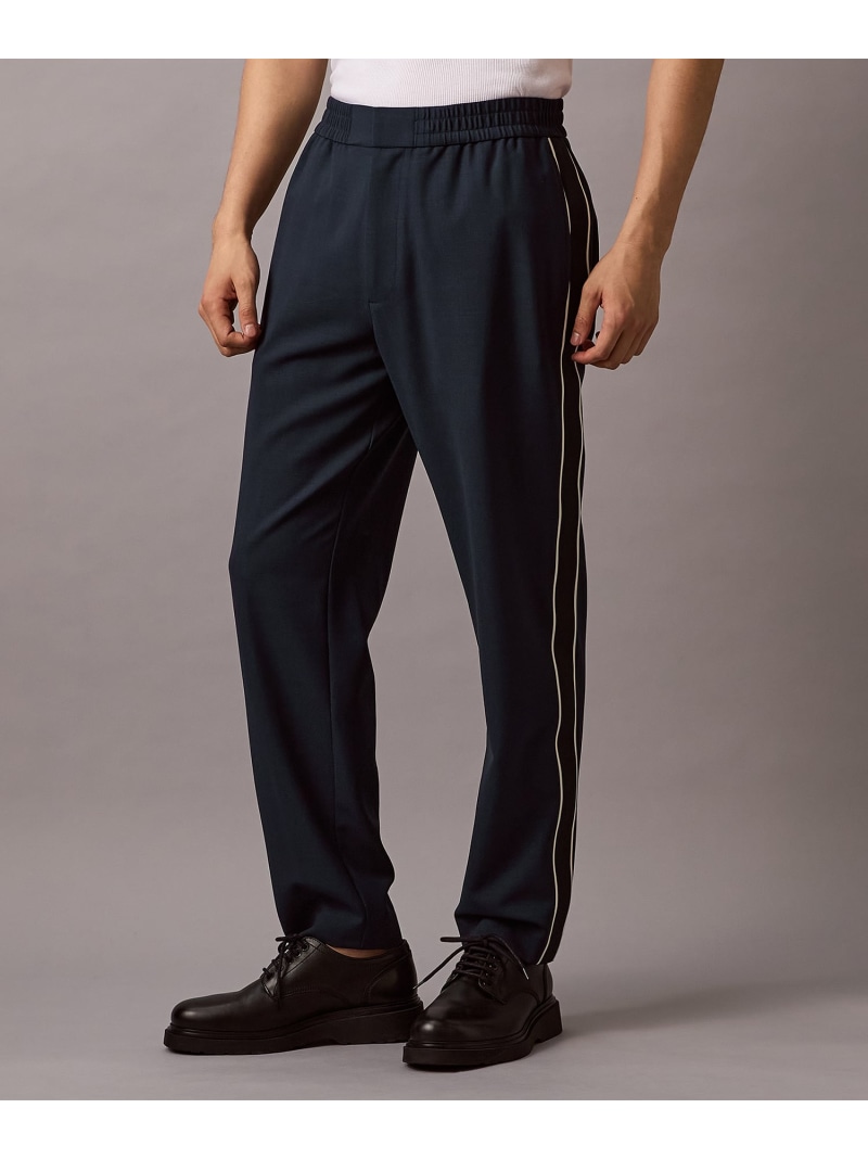【SALE／30%OFF】(M)【公式ショップ】 カルバンクライン リラックストラックパンツ Calvin Klein 4LB401 Calvin Klein カルバン・クライン パンツ ジャージ・スウェットパンツ ネイビー【RBA_E】【送料無料】[ Fashion]