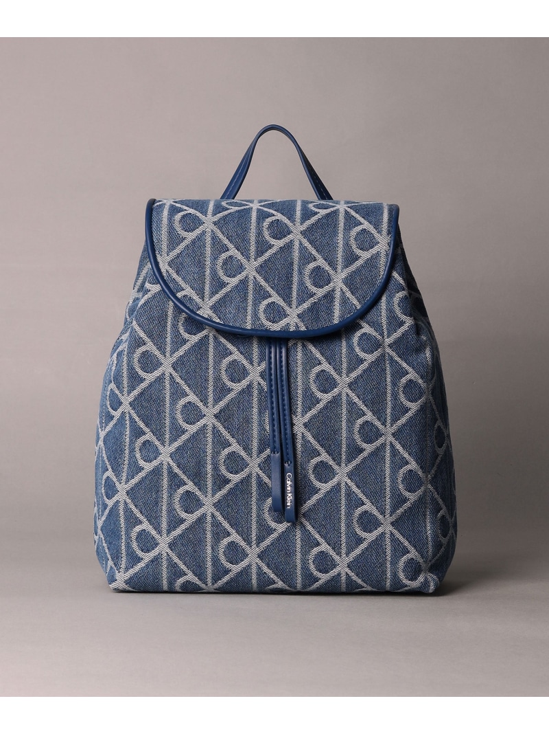 (U)【公式ショップ】 カルバンクライン リュック - エンブレムオールオーバーデニムバックパック Calvin Klein Jeans Accessory 4F3508G Calvin Klein Jeans Accessory カルバン・クライン バッグ リュック・バックパック ブルー【送料無料】[ Fashion]｜Calvin Klein 14,815円