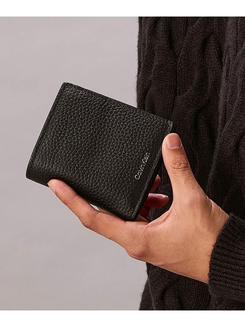 (M)【公式ショップ】 カルバンクライン 財布 - エンボススリムバイフォールドウォレット Calvin Klein Jeans Accessory 4D1063G Calvin Klein Jeans Accessory カルバン・クライン 財布・ポーチ・ケース 財布 ブラック【送料無料】[ Fashion]