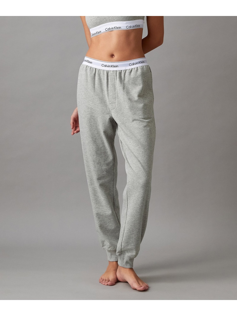 (W)【公式ショップ】 カルバンクライン Icon Cotton LOUNGE - ジョガーパンツ Calvin Klein Underwear QS6872 Calvin Klein Underwear カルバン・クライン パンツ その他のパンツ グレー【送料無料】[ Fashion]