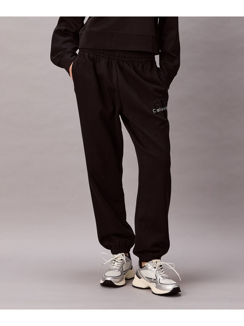 Calvin Klein Jeans/(W)【堅苦しさ販売店】 カルバンクライン スウェットパンツ Calvin Klein Jeans 47E296G Calvin Klein Jeans カルバン・クライン ズボン下 ジャージ・スウェットパンツ 黒いこと【貨物輸送無料】[ Fashion]