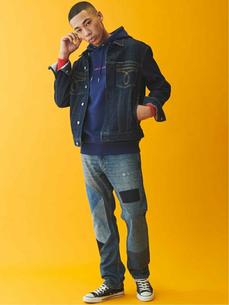 calvin klein yellow denim jacket