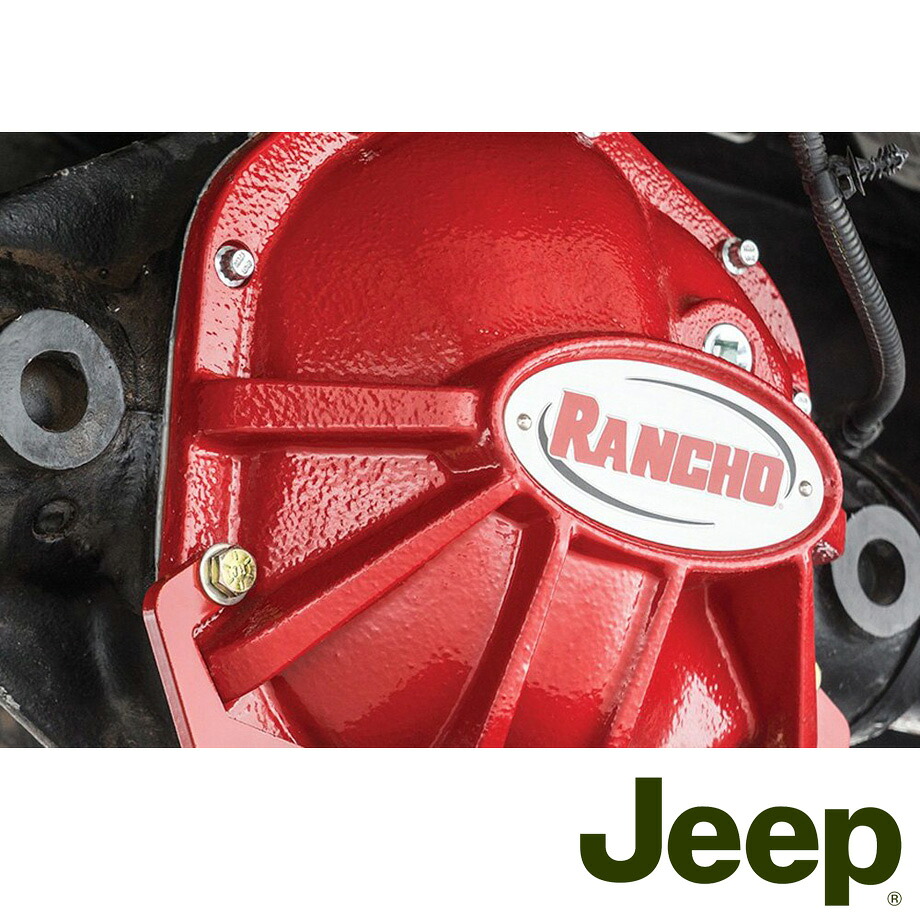 07-16y ラングラー JK デフカバー DAnA44 レッド RANCHO/ランチョ ロックギア