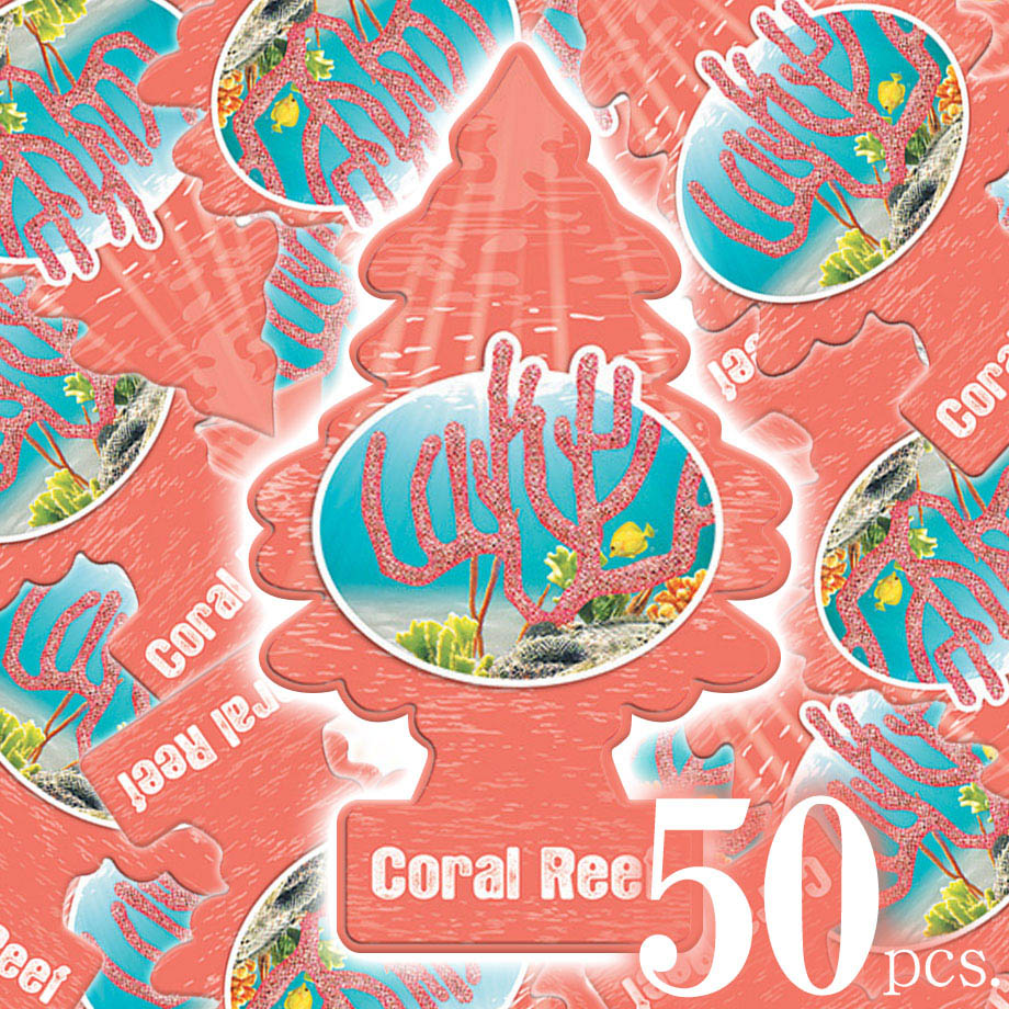 送料無料 エアフレッシュナー 芳香剤 リトルツリー コーラルリーフ Coral Reef 50pcs Made In Usa 売れ筋 Butterflyresidence Com