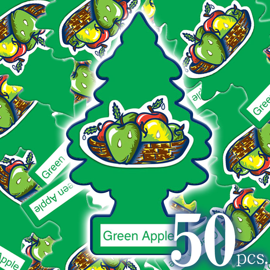 史上最も激安 エアフレッシュナー 芳香剤 リトルツリー グリーンアップル Green Apple 50pcs Made In Usa 海外輸入 Www Labclini Com