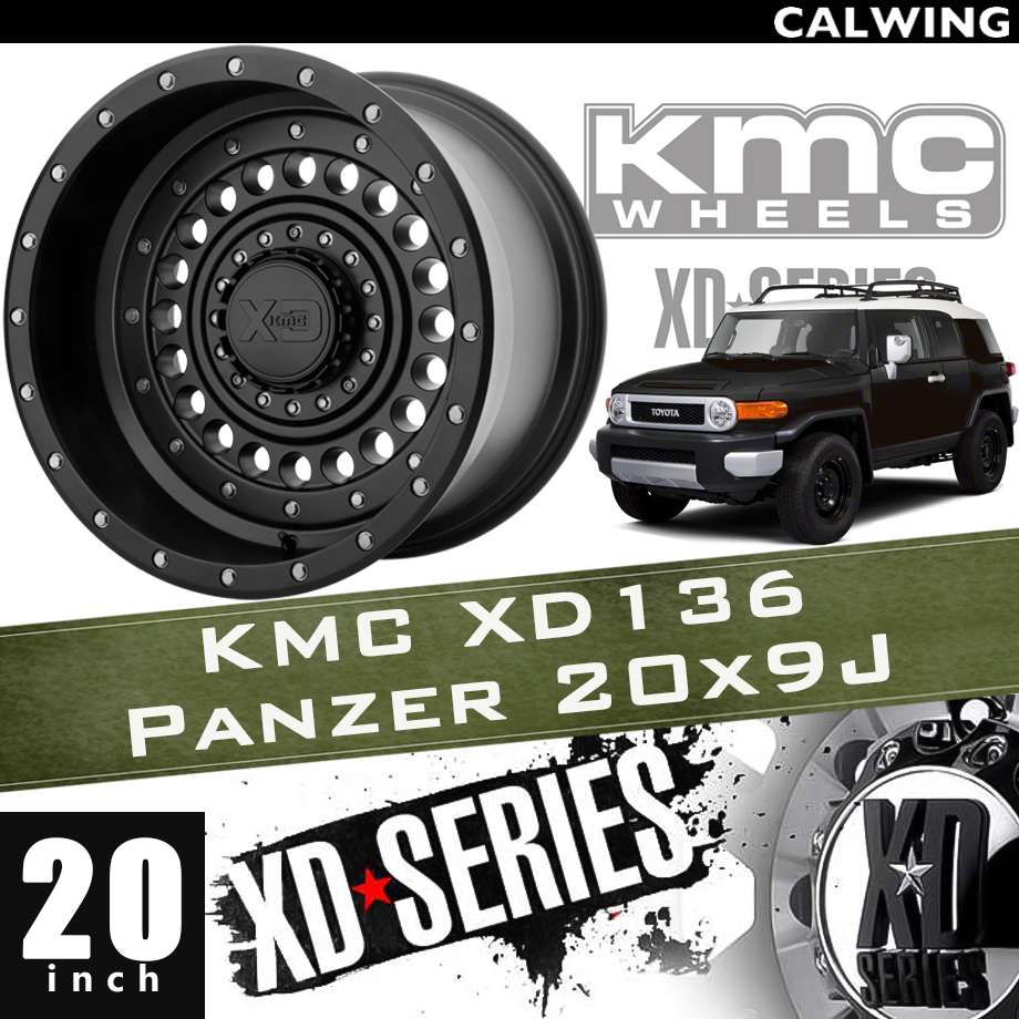 最高品質の ホイール XD136 PANZER サテンブラック 20x9J PCD 5x127