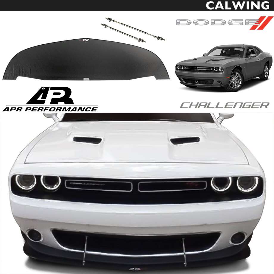 15y- チャレンジャー R/T R/T392 SXT | カーボン フロントスプリッター リップスポイラー アルミロッド付 ブラック APRパフォーマンス