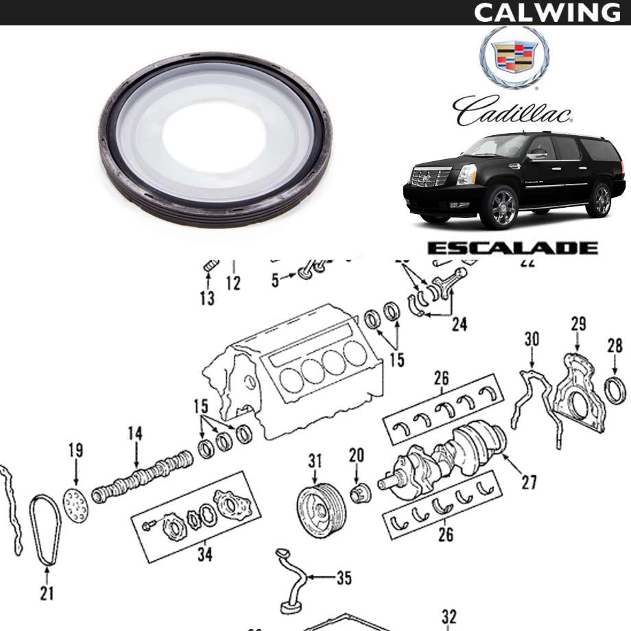 楽天市場 07 08y エスカレード クランクシャフト シール リア Gm純正 キャルウイングパーツ楽天市場店