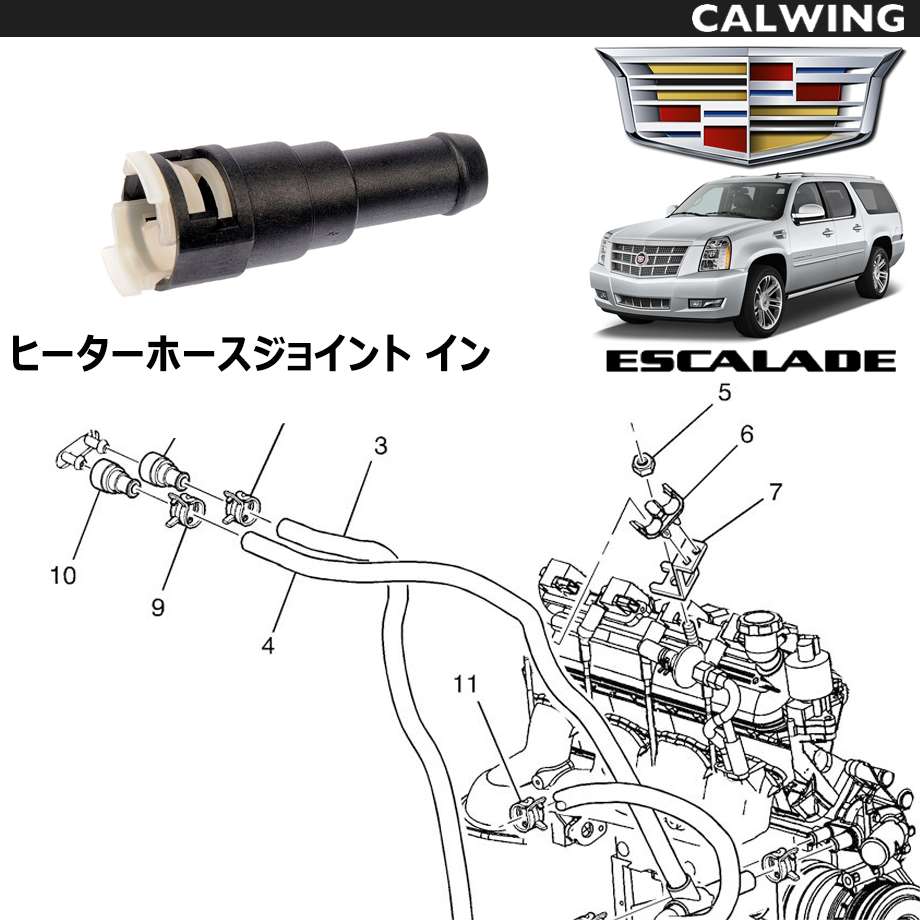 楽天市場】07-14y エスカレード | ヒーターホース アウトレット ジョイント GM純正品 : キャルウイングパーツ楽天市場店