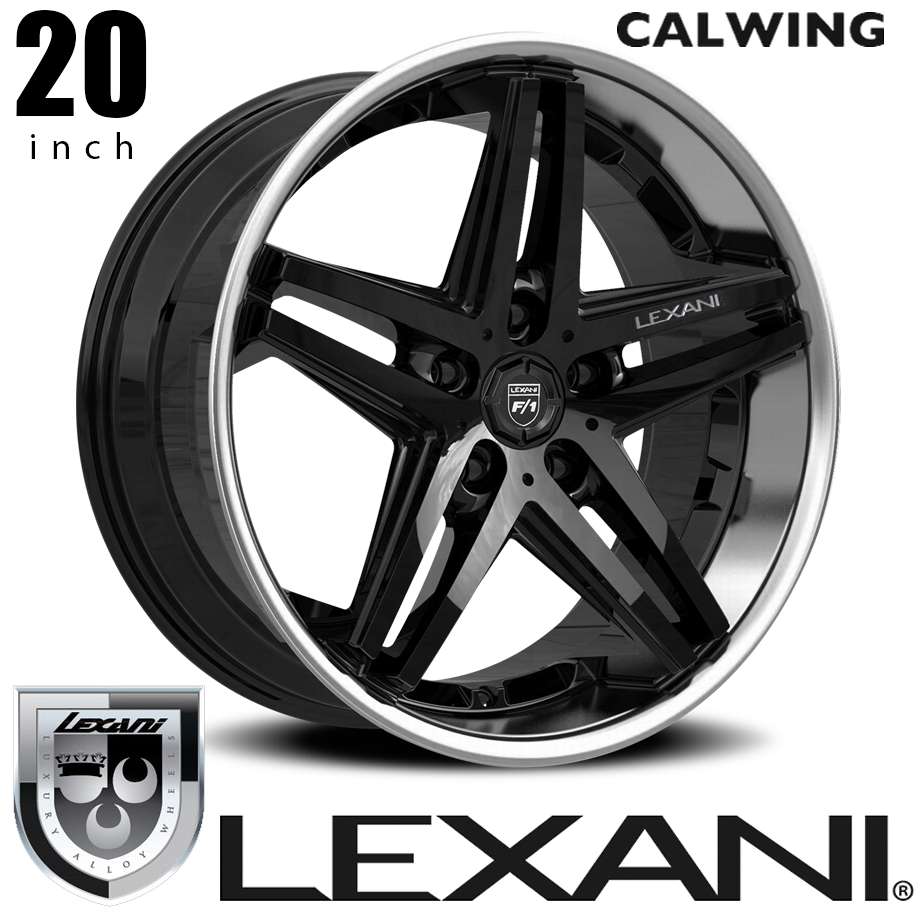 Ekko インチ タイヤホイール レクサーニ フルブラックステンレスリップ ホイール タイヤホイール レクサーニ その他 4本セット キャルウイングパーツ店