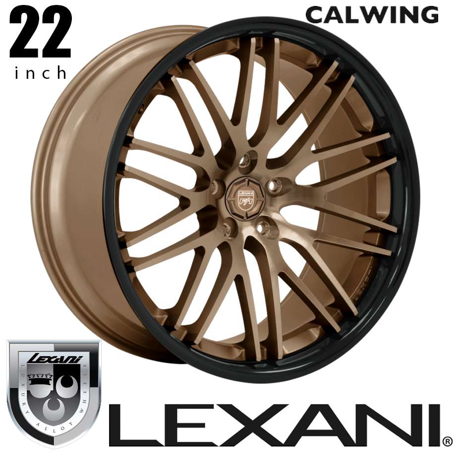 楽天市場 欧州車 アメ車 国産車 ホイール レクサーニ Lexani R Twenty サテンブロンズ 22インチ タイヤホイール4本セット キャデラック ベンツ Bmw アウディ レクサス ニッサン ダッジ クライスラー 等 キャルウイングパーツ楽天市場店