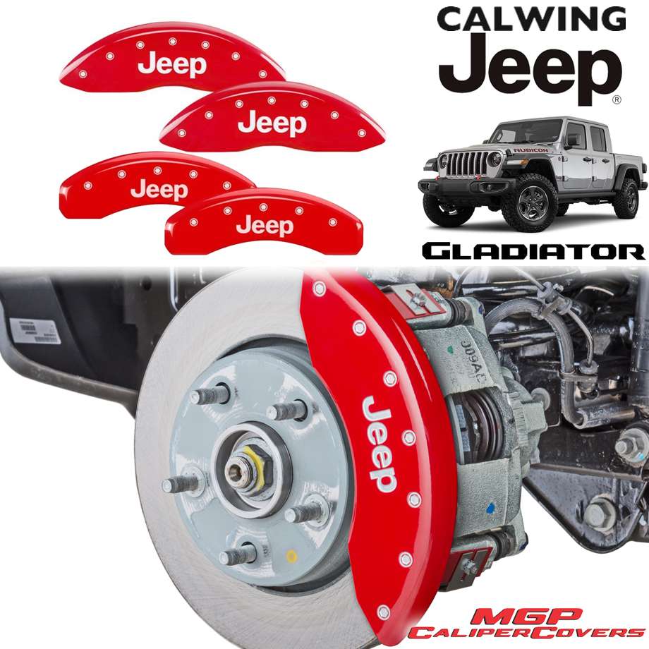 20y- グラディエーター JT | ブレーキキャリパーカバー JEEPロゴ レッド 4PC MGP