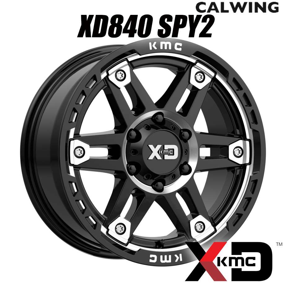 FJクルーザー | ホイール XD840 SPY2 グロスブラックマシンド 20X9.0J+18 6X139.7 1本 KMC|キャルウイングパーツ店