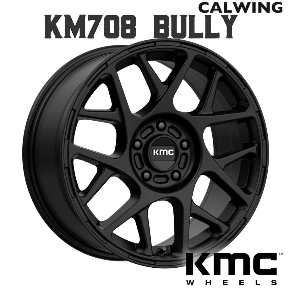 14y- エクストレイル | ホイール KM708 BULLY 17X8+38 5X114.3 サテンブラック 1本 KMC