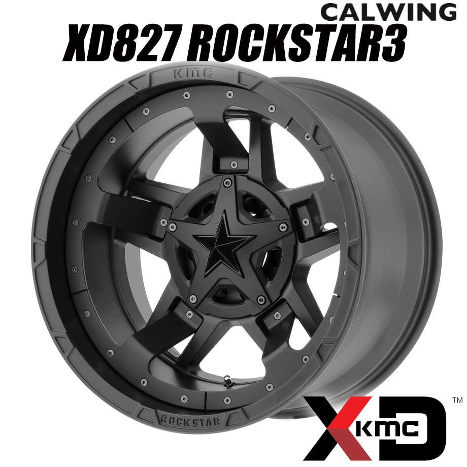 F150/ラプター | ホイール XD827 ROCKSTAR 3 マットブラック ブラックアクセント 20X9 +18 6X135/139.7 1本 KMC 43,758円