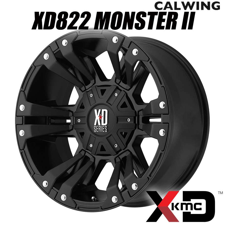 ラムピックアップ | XD822 MONSTER 2 サテンブラック 20X9 +18 5X139.7/150 1本 KMC｜キャルウイングパーツ店