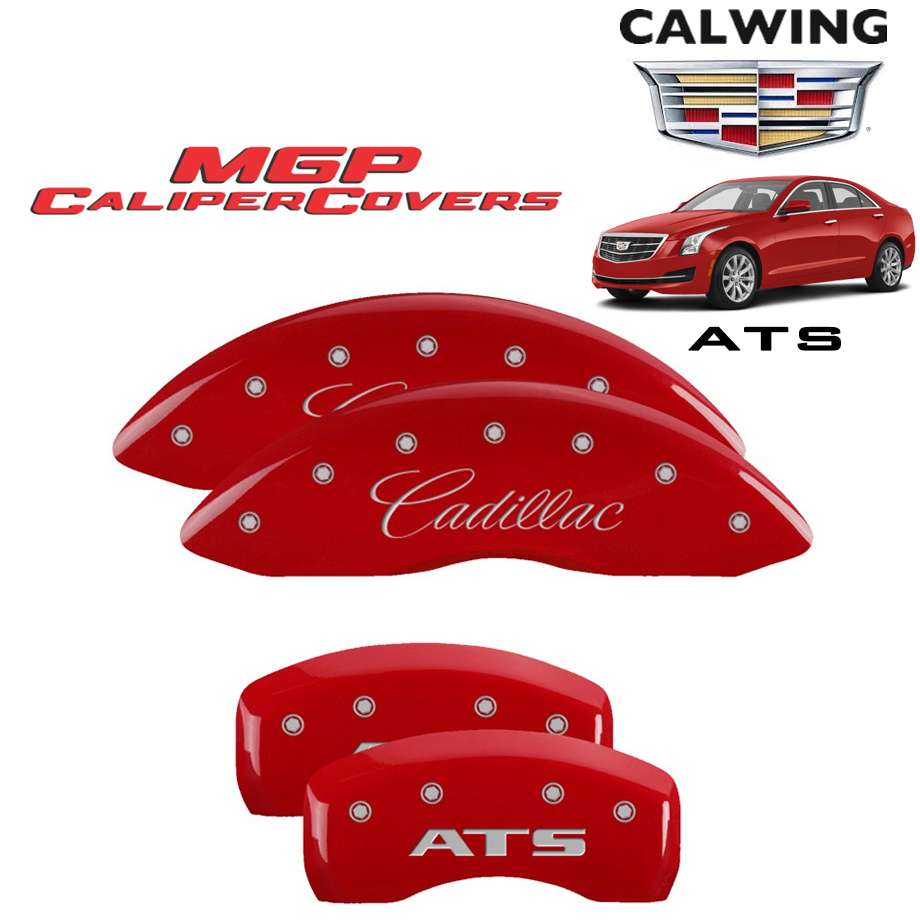 送料無料 13 18y Ats ブレーキキャリパーカバー レッド フロント キャデラックロゴ リア Atsロゴ 4pcs Mgp 安いそれに目立つ Emantel Com