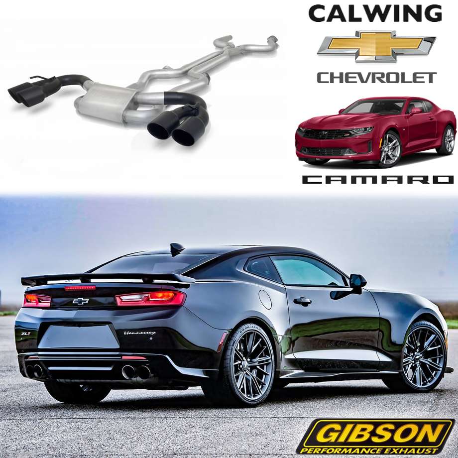 16-20y カマロ SS ZL1 6.2L 襟巻 キャタバック デュアル 黒いことセラミック クアッドチップ ギブソン - alkadhum-col.edu.iq