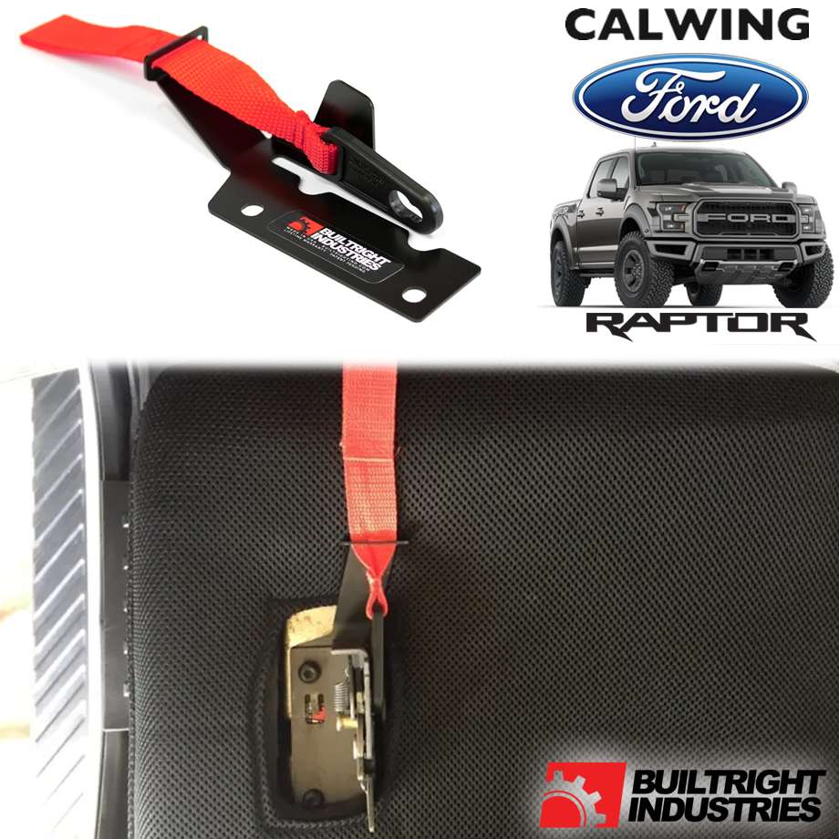 09y- F150 ラプター スーパークルー | リアシートリリースキット レッドストラップ BUILTRIGHT