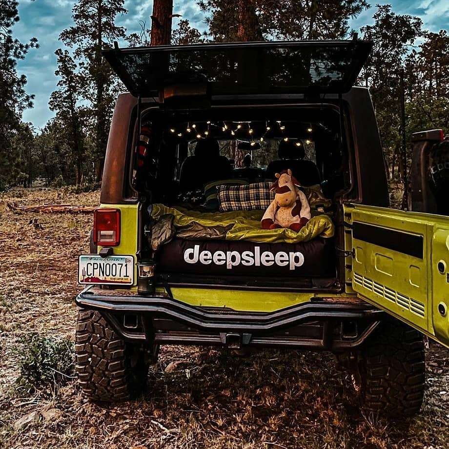 本日の目玉 07y ジープ ラングラー Jk アンリミテッド エアマットレス ブラック エアーポンプ付き Deep Sleep 車中泊 キャンプ 災害 防災 便利グッズ Promist Rs