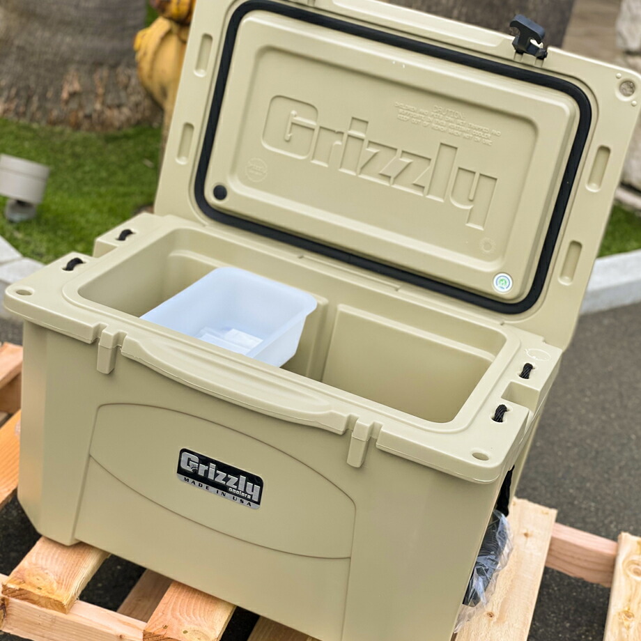 NEW売り切れる前に☆ クーラーボックス ジープロゴ タン 容量38L MADE IN USA グリズリークーラーズ Grizzly Coolers  pacific.com.co