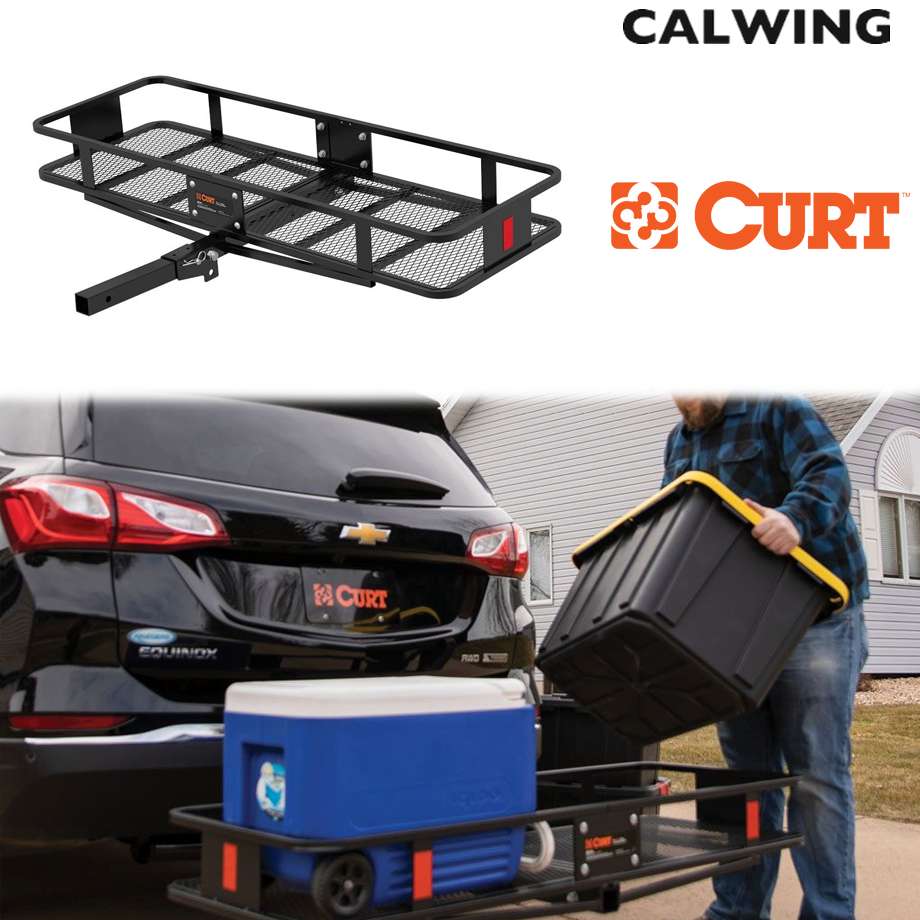 ヒッチ カーゴ キャリア ラック バスケット 60X20インチ CURT ソロ オート キャンプ アウトドア 車中泊 用品 収納 ジープ ラングラー ベンツ Gクラス ゲレンデ BMW X3 等