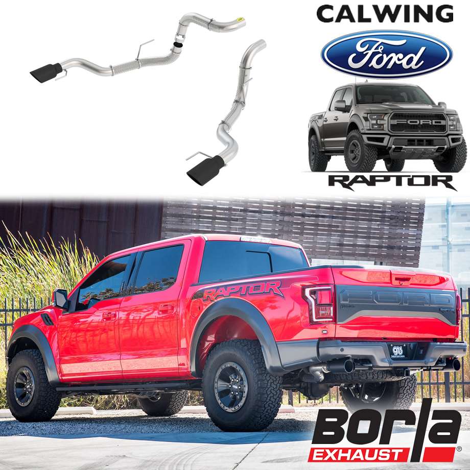 17-20y F150ラプター | テールパイプ エキゾーストシステム ブラッククローム ラウンドチップ BORLA/ボーラ|キャルウイングパーツ店