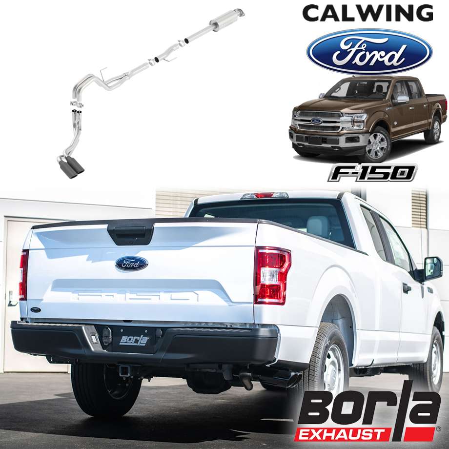 15-20y F150 スーパークルー 2.7L/3.5Lエコブースト　5.0L V8 | マフラー キャタバック ATAK トラックサイド シングル ブラックチップ ボーラ