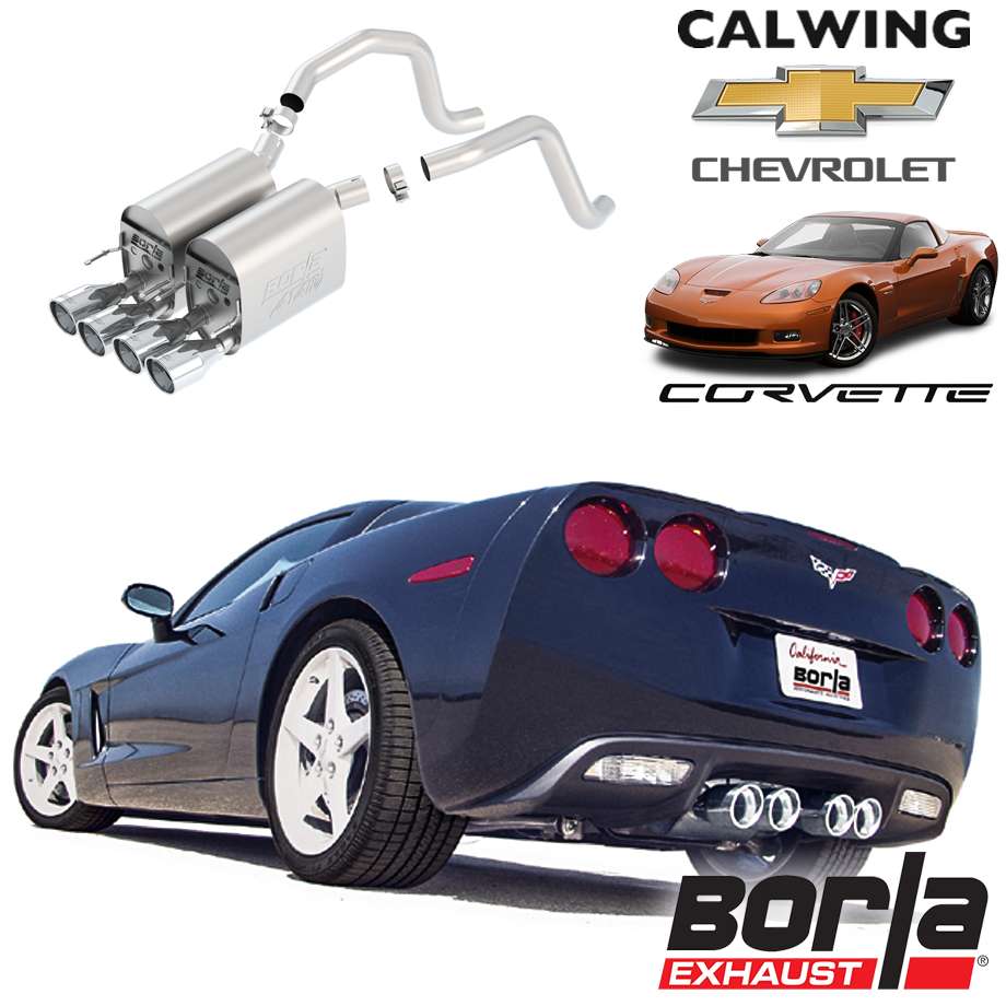 05-08y コルベットC6 6.0L/ 6.2L V8 | マフラー アクスルバック ATAK クロームチップ ボーラ｜キャルウイングパーツ店