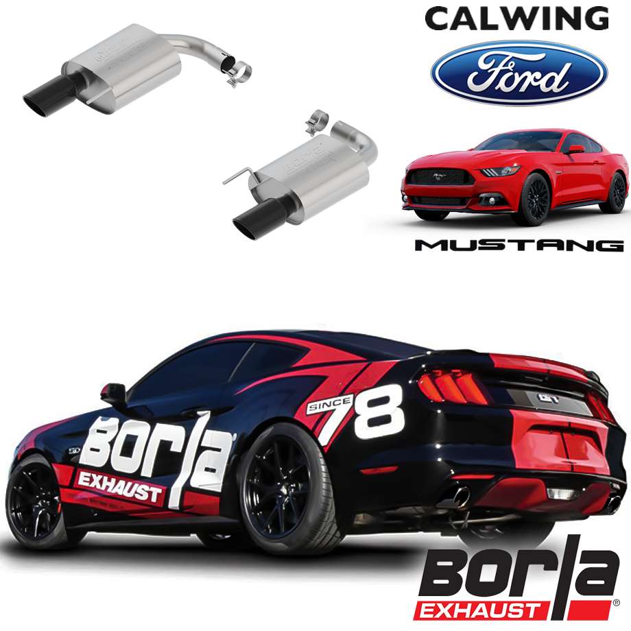 15y-17y マスタング 5.0L | マフラー アクスルバック ATAK ブラッククロームチップ ボーラ