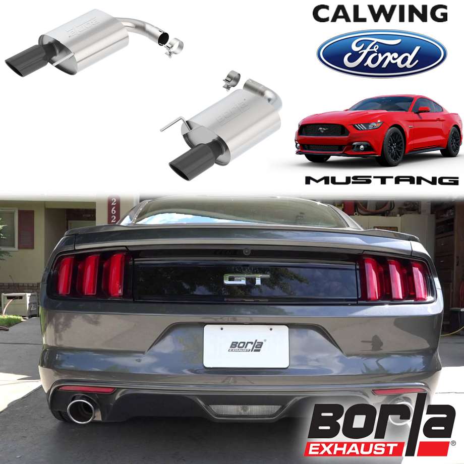 15y-17y マスタング 5.0L | マフラー アクスルバック S-Type ブラッククロームチップ ボーラ｜キャルウイングパーツ店