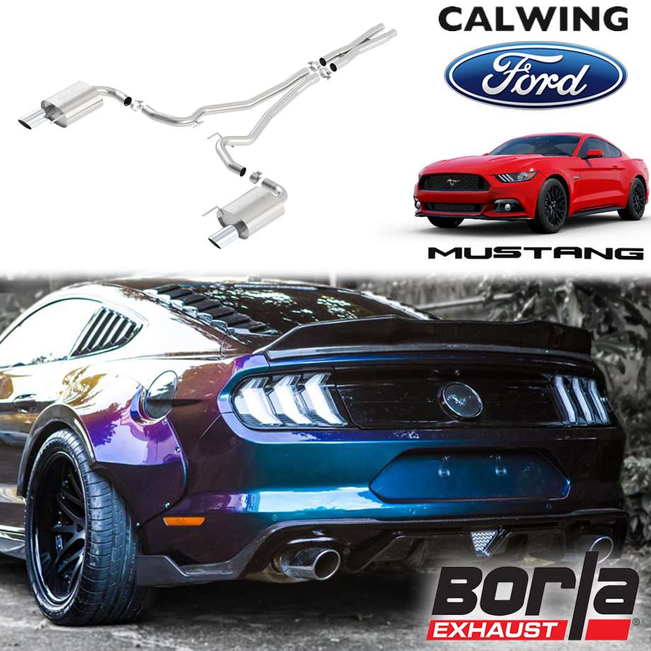 15y-17y マスタング 5.0L | マフラー キャタバックエキゾースト ツーリング ポリッシュチップ ボーラ