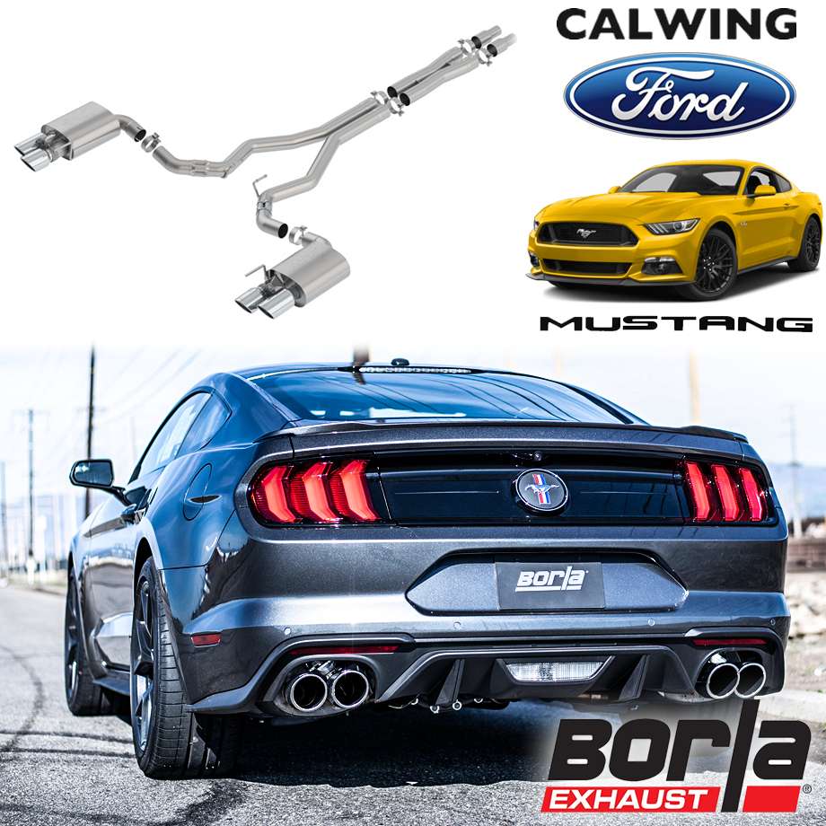 18y- マスタング 5.0L クーペ | マフラー キャタバックエキゾースト ATAK ポリッシュチップ ボーラ