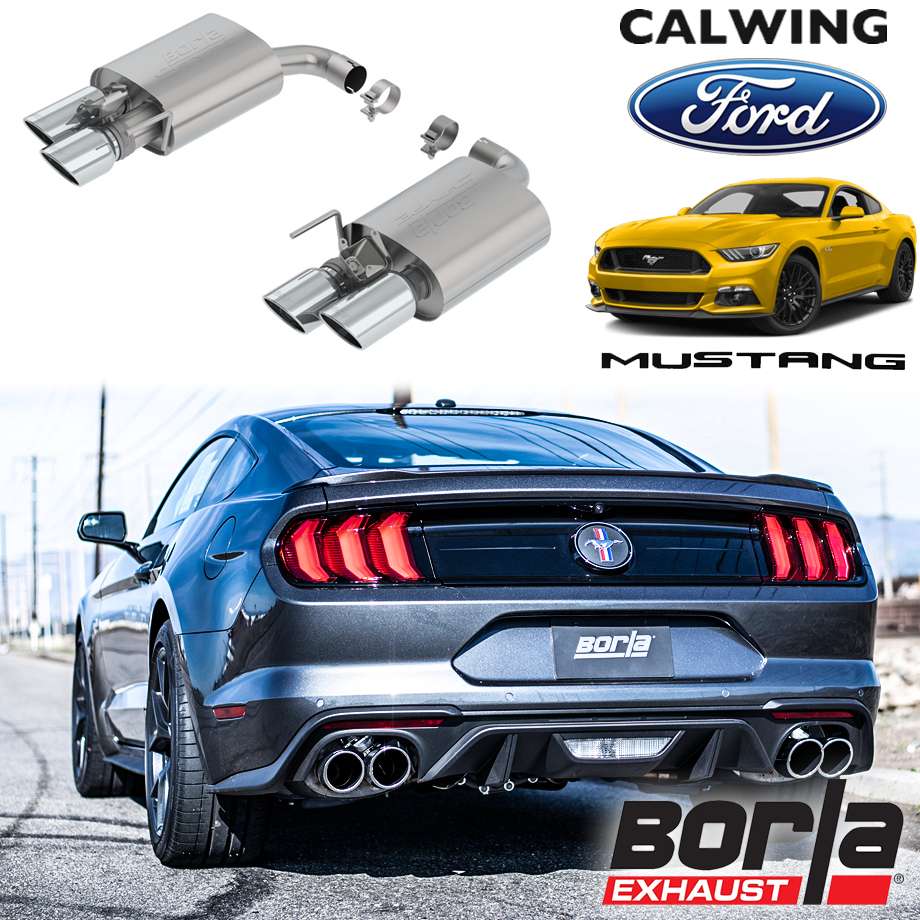 18y- マスタング 5.0L クーペ アクティブエキゾースト付車 | マフラー アクスルバック S-Type ポリッシュチップ ボーラ