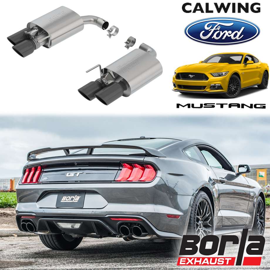 18y- マスタング 5.0L クーペ アクティブエキゾースト付車 | マフラー アクスルバック S-Type ブラッククロームチップ ボーラ