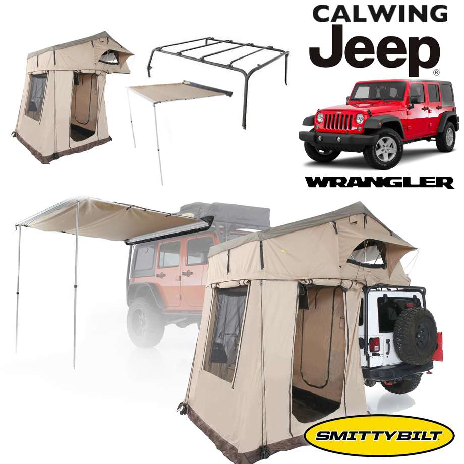 07 18y ジープ Jeep ラングラー Jk アンリミテッド ルーフラック オーバーランダートップテント Annex オーニング4点セット ルーフトップテント 定員3 4人 スミッティビルト Smittybilt オート キャンプ アウトドア 車中泊 防災 災害 便利 グッズ 新商品