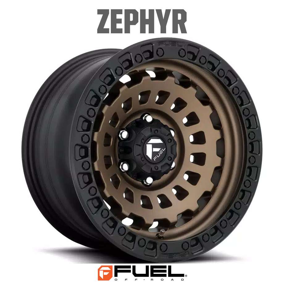 18y- ジープ ラングラー JL | ホイール ZEPHYR D634 マッドブロンズ ブラックビードリング 5H-127 17X9J+1 1本 FUEL OFF-ROAD フューエル